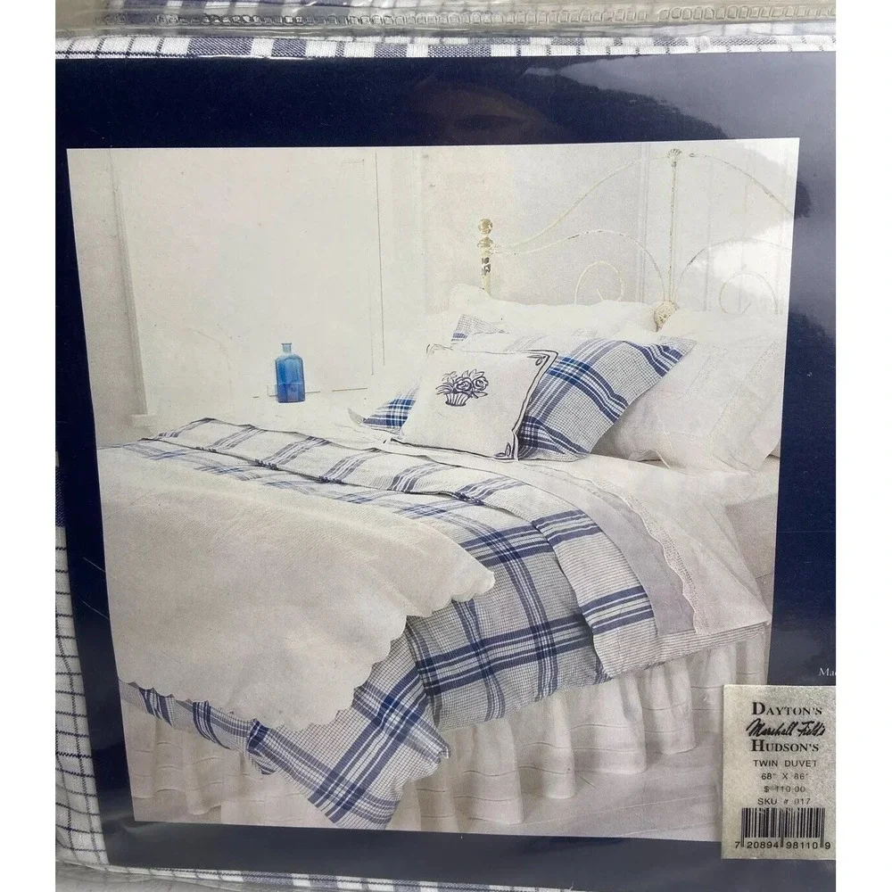Field‎ Gear Home ELLISON BAY Twin Duvet Cover Blue White Stripes/check NEW